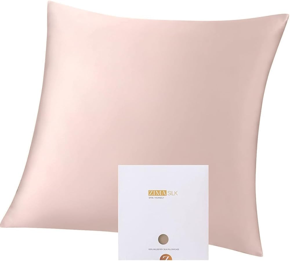 ZIMASILK 100% Mulberry Silk Pillowcase 19 Momme 80x80cm Pink