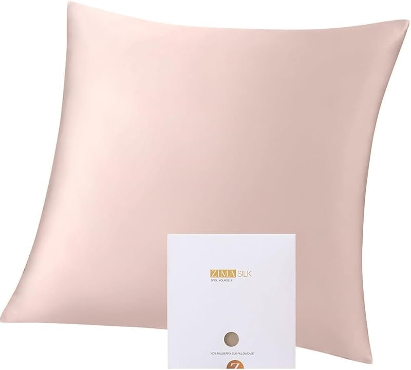 ZIMASILK 100% Mulberry Silk Pillowcase 19 Momme 80x80cm Pink