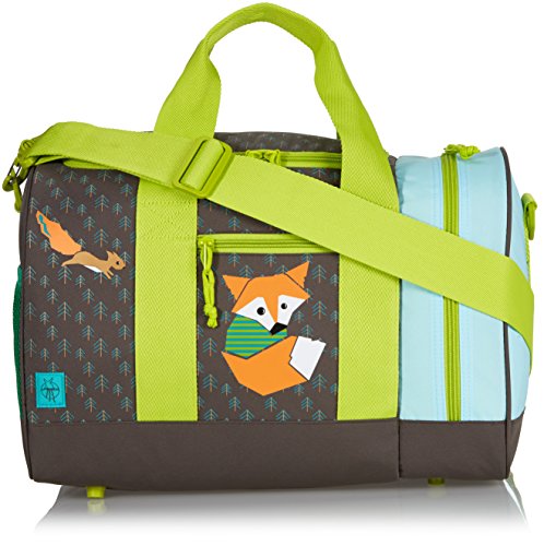 Lassig Kids School Bag Sports Football Basketball Baseball Swim Duffle Bag Gym Bag, Little Tree Fox