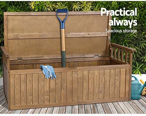 Gardeon Outdoor Storage Box Wooden Garden Bench 200l Amazon Com Au Lawn Garden