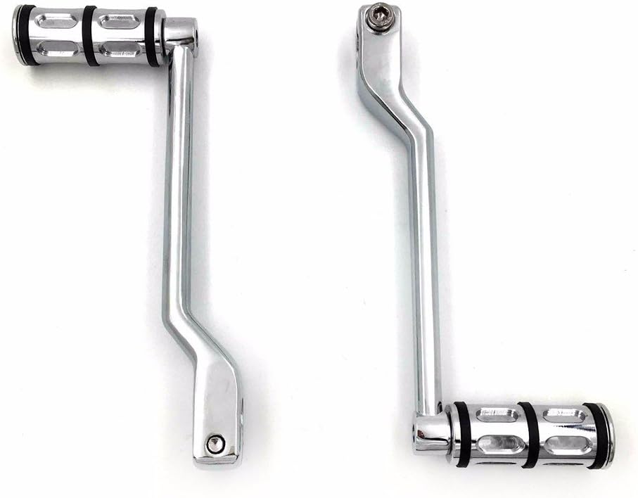 SMT-Chrome Heel/Toe Shift Lever/Gear Shift Foot Lever w/Foot Peg Shifter Peg Compatible With Harley Davidson Road King Street Glide 1988-2017 [B01MA5O870]
