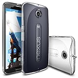Nexus 6 Case, Ringke FUSION [Dust Cap/Drop Protection][CLEAR] Shock Absorption Bumper [Free HD Screen Protector] Premium Hard Case for Google Motorola Nexus 6