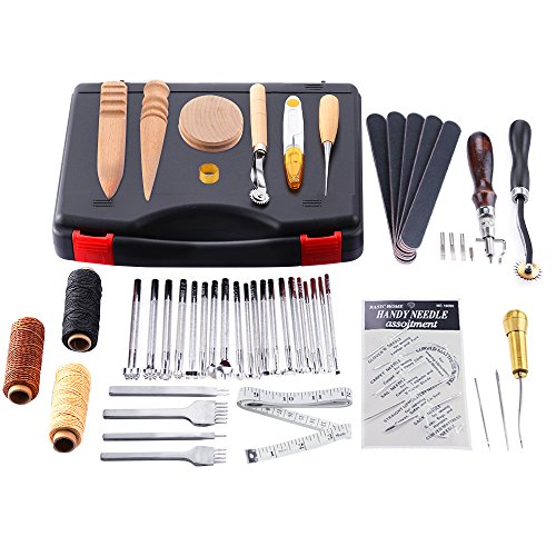 Caydo 59 pieces leather craft hand tools kit for hand s…