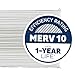 AprilAire 201 Replacement Furnace Filter for AprilAire or Space-Gard 2200 or 2250 Whole-House Air Purifiers - MERV 10, 20x25x6 Air Filter (Pack of 4)