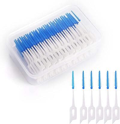 Rezolite 160 Pieces Dual-Use Silicone Interdental Brushes Dental Picks