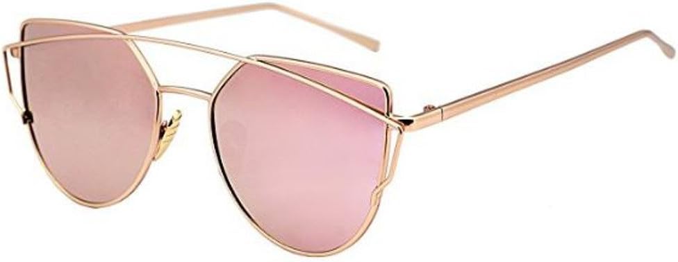 Epic Brand Cat Eye Flat Lens Metal Sunglasses for Women | Women's Cateye Street Fashion Frames UV400 Lens