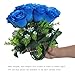 GTIDEA Silk Roses Artificial Flower Bouquet 18 Heads Bridal Home Garden Office Dining Table Wedding Decor Blue