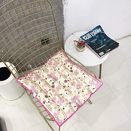 NERLMIAY Cool Ice Pillows Cushion,Water Filling Ice Cushion Chair Pad,Pet Cushion,Summer Ice Pad,Ice Packs,Beaches Cushion,Car Cushion,Office Cushion Pink (Size:17.7x17.7)