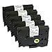 NEOUZA Compatible Label Tape Replacement for Brother TZe TZ Laminated PT D210 H110 H105 D600 1230PC 1280, 0.47