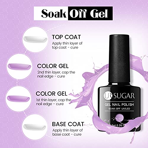 UR SUGAR Pastel Gel Nail Polish Set Marshmallow Macaron Spring Summer
