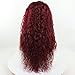 Candice Hair Synthetic Wig Lace Front Wigs Long Loose Curly with Baby Hair Natural Hairline Heat Resistant Fiber Lace Wigs Swiss Natural Wine Red Wig For Black Women 180% Density 24 Inch 118 …