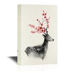 Watercolor Style Deer Series Black Deer
