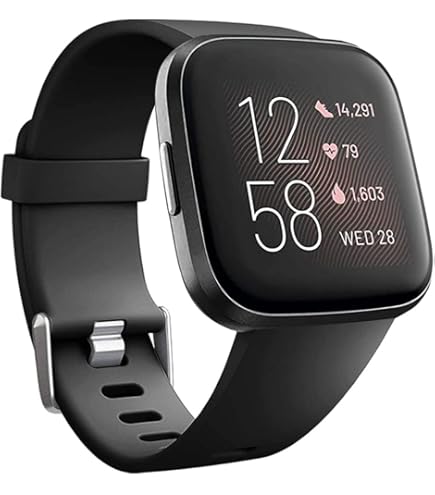 Amazon.com: Fitbit Versa Smart Watch, Black/Black Aluminium, One 