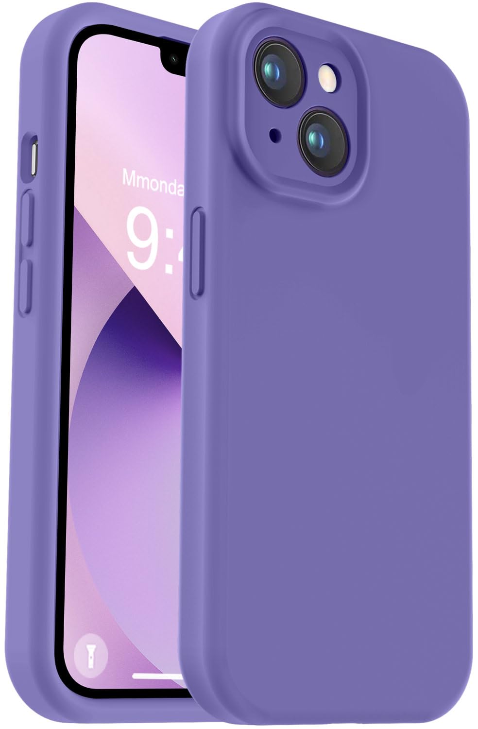 Photo 1 of Vooii Compatible with iPhone 13 Case, Liquid Silicone Upgrade [Camera Protection] [Soft Anti-Scratch Microfiber Lining] Shockproof Phone Case for iPhone 13 6.1 inch - Iris