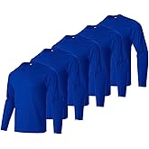 Facitisu Men Long Sleeve T Shirts Pack Quick Dry Athletic Running Activewear Workout Performance Tee Shirts