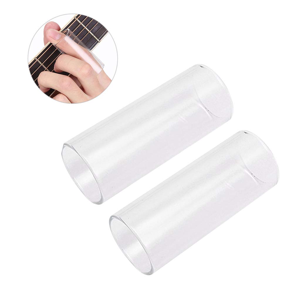  2Pc Pretty Glass Guitar Slide Medium Bottleneck Glass Guitar Slide