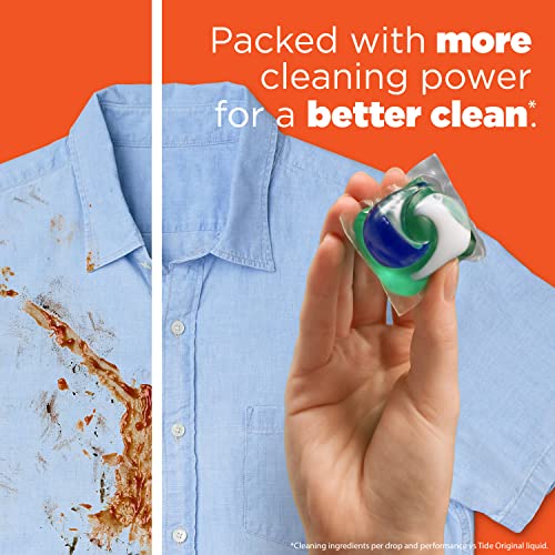 Tide PODS Liquid Laundry Detergent Soap Pacs, HE Compatible, 57 Count, Powerful 3-in-1 Clean in one Step, Original Scent