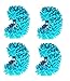 King's Deal- Tm 4pcs (2 Pairs) Dust Floor Cleaning Slippers Shoes Mop House Clean Shoe Cover Multifunction (2 Pairs Blue)