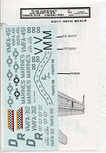 Repli Scale 1:48 F-18 Hornet US Marines VMFA 312/ VMFA-451 #48-5017