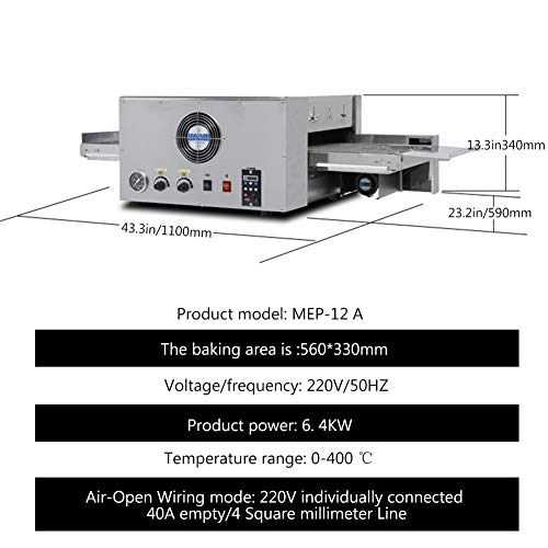 6400W Commercial Pizza Oven, Countertop Convection Oven Electric Toaster Oven, 220V - Thumbnail 6