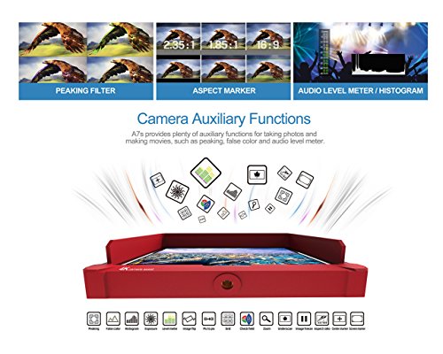 Lilliput A7S 7" 1920x1200 IPS Screen Camera Field Monitor 4K 1.4 HDMI Input output Video For DSLR Mirrorless Camera SONY A7S II A6500 Panasonic GH5 Canon 5D Mark IV by LILLIPUT OFFICIAL SELLER VIVITEQ - Thumbnail 2
