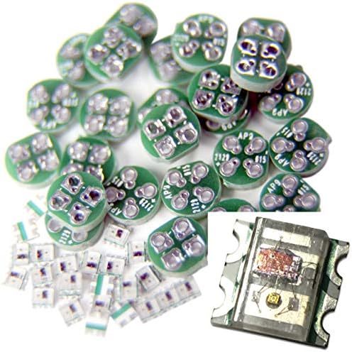 MicroPixel(TM) WS2812C 2020 2MM - World's Smallest Addressable RGB LEDs, Pack of 25, Includes 25 MicroPixel(TM) Adapters - Works with Arduino ESP8266 ESP32 Raspberry Pi, Compatible with NeoPixel