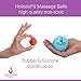 HolisticFit Massage Balls Set with Free Hands and Feet Mini Ball. Yoga Pilates Therapy Rubber/Silicone Balls for Instant Muscle Pain Relief, Trigger Point Treatment and Myofascial Release (Blue)
