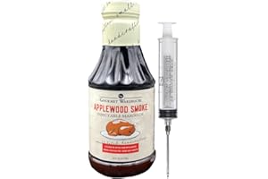 Gourmet Warehouse Applewood Smoke Injectable Marinade with Syringe Included 16 Ounces - (Pack of 1)