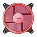 upHere 120mm Red Case Fan 120mm LED Silent Fan for Computer Cases,PWM Fans,CPU Coolers, and Radiators Ultra Quiet, Premium Edition,4 Pin 3 Pack/R12CM4-3