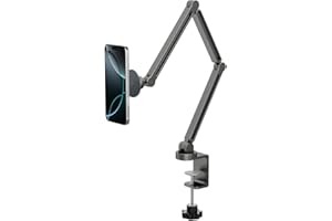 Spigen OneTap (Magfit) Adjustable and Flexible Phone Holder Clamp Stand with Magsafe, Overhead Mount Bed Accessories, Compati