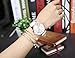 Top Plaza Fashion Women's Analog Watch, PU Leather Band Rose Gold Tone, Black+White, Pack of Two