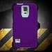 Galaxy S5 Case, ToughBox® [Armor Series] [Shock Proof] [Purple | Aqua] for Samsung Galaxy S5 Case [Built in Screen Protector] [With Holster & Belt Clip] [Fits OtterBox Defender Series Belt Clip]