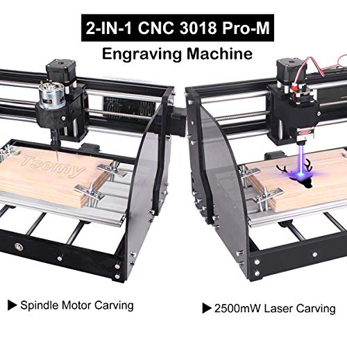 ã€Upgrade Versionã€‘CNC 3018 Pro-M GRBL Control DIY CNC Router Machine, Yofuly 2500mW Laser Engraver 3 Axis PCB PVC Milling Engraving Machine, with Extension Rod | Offline Controller Board (2500mW)
