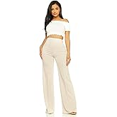 Cemi Ceri Women’s High Waist Wide Leg Dress Pants – Elegant Work Trousers, Office & Casual Wear, Flared Business Slacks