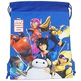 Disney Big Hero 6 All Characters In Blue Drawstring Bag (1 Bag)