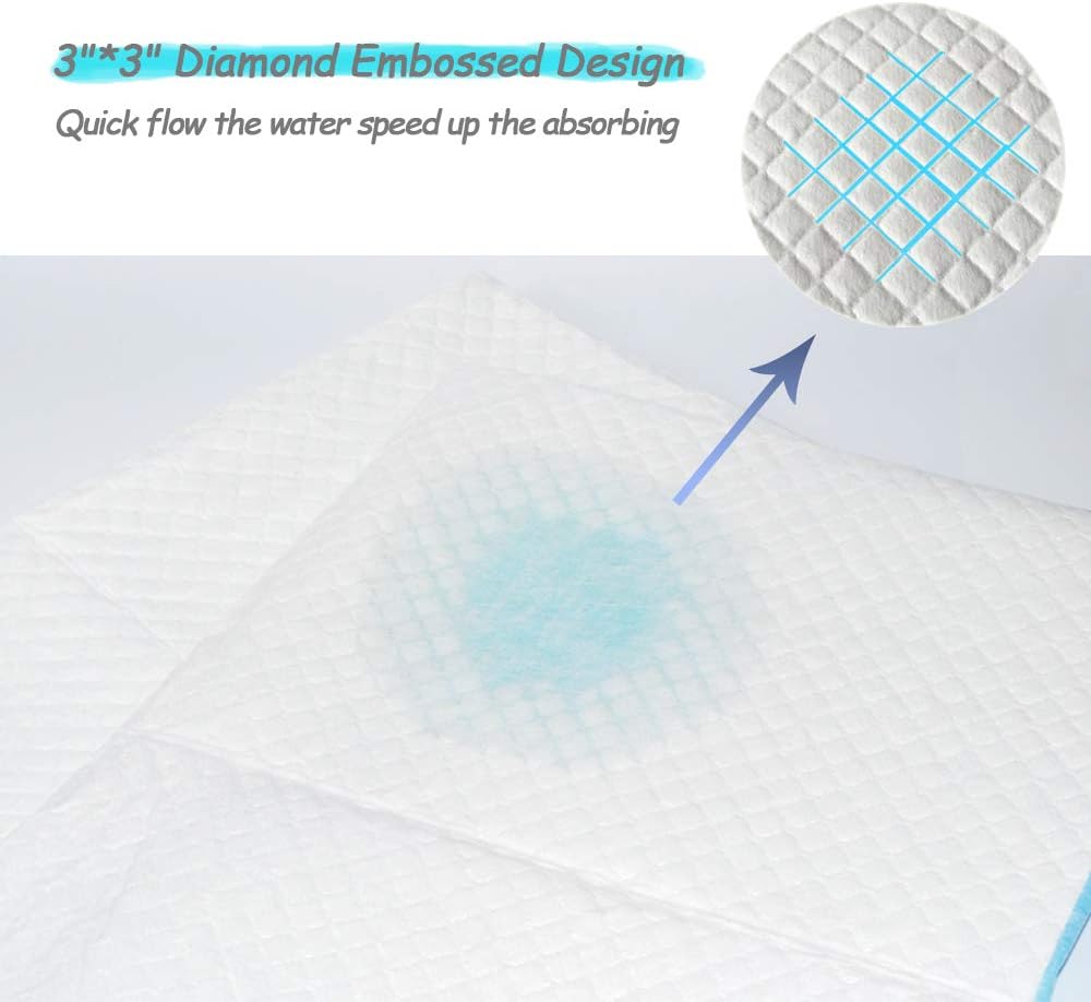 Disposable Incontinence Bed Pads with Heavy Absorbency for Adults,Baby,Women and Pet,Waterproof,Heavy Absorbency Incontinence Blue Underpads(24"x36"10pack): Health & Personal Care
