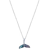Genuine Abalone Shell Necklace Pendants for Women – Natural & Beautiful – Delicate & Elegant – Silver Plated – Ocean, Sea, & Nature Pendants – Gift Box Included