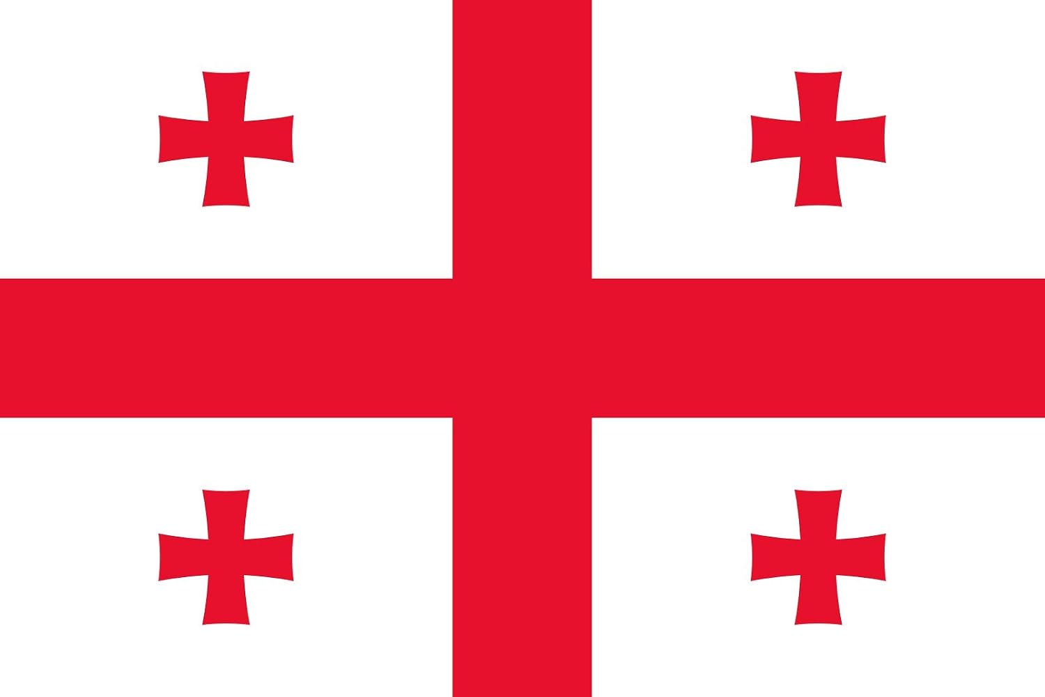 Georgia Flag 5ft x 3ft with Brass Eyelets, Polyester Georgian Flag Banner for Sports Events National Celebrations - Image 4