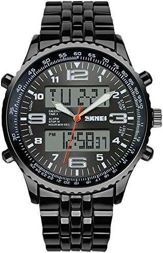 sunjas Sport Watch Dual Time, Date and Alarm Multifunction calentario, World Time Digital Electronic Clock with Lights Waterproof against water of 50 m NEW DESIGN