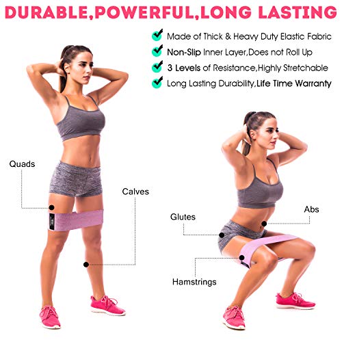 WOOSL-Resistance-Bands-for-Legs-and-ButtExercise-Bands-Hip-Bands-Wide-Booty-Bands-Workout-Bands-Sports-Fitness-Bands-Stretch-Resistance-Loops-Band-Anti-Slip-Elastic-2019-Upgrade