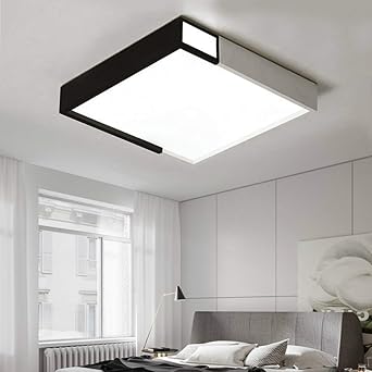 Bathroom Ceiling Light Square Black Living Room Lamp Iron Lamps