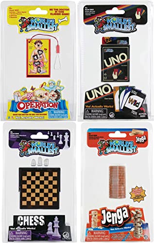 Worlds Smallest Board Games Bundle Set of 4 Jenga