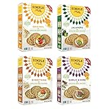 Simple Mills - Sprouted Seed Crackers - ALL Flavors Variety 4 Pack - 4.25 oz each, Gluten Free, Grain Free, Paleo (4 Pack)