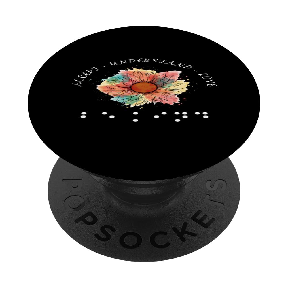 Visual Impairment Awareness For The Blind Be Kind In Braille PopSockets Adhesive PopGrip