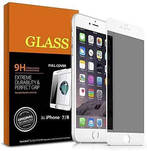 Explosion proof Screen Protector Tempered protective film 5D Touch Full Frame 9H Hardness Not broken edge for iphone6 iphone8 (White)