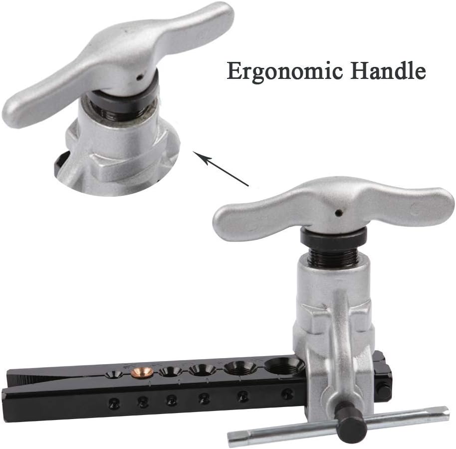 Wostore Eccentric Flaring Tool Kit Tubing Refrigeration 7 Dies 3/16-3/4 inch Copper: Automotive