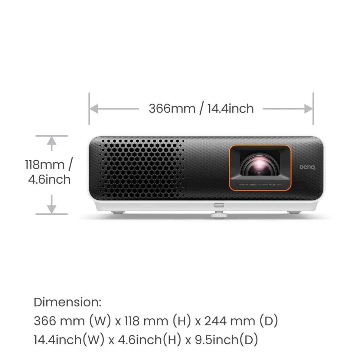 BenQ TH690ST 4LED Short Throw Gaming Projector | 1080p HDR | 2300lm | Game Mode for 8.3ms@120Hz Low Input Lag | Dual HDMI | S/PDIF | 5W*2 Speakers| 2D Keystone | 3D | PS5 | Xbox Series X & S