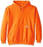 Carhartt Men's Big & Tall Midweight Sweatshirt Hooded Pullover Original Fit K121,Orange,2X-Large Tall