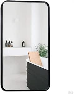 WANGHAO Espejo de Pared Rectangular Negro, decoración del hogar con