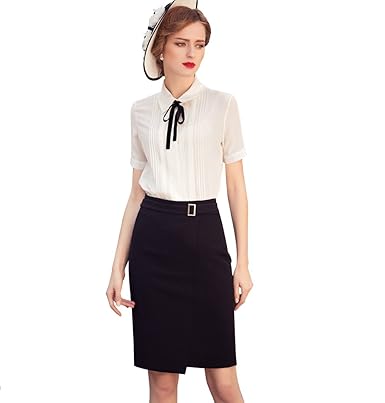Amazon Fere8890 レディース スーツ タイトスカート 女性シャツ